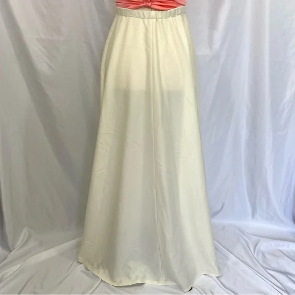 Vintage 70’s Handmade Off White High Waisted Maxi Skirt Medium Large - Picture 3 of 5